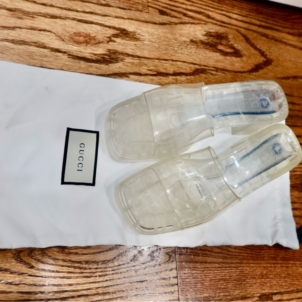 Gucci Clear Slide Sandals